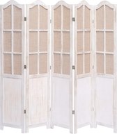 Medina Kamerscherm met 5 panelen 175x165 cm stof wit
