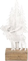 Kerstdecoratie Beeld Kerstboom 13*8*28 cm Grijs, Bruin Metaal Decoratief Figuur Decoratieve Accessoires Kerstdecoratie voor Binnen