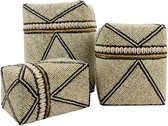 PRE-ORDER Balinese Offermand BODHI Set 3 | bamboe - kralen - beige - bruin - zwart