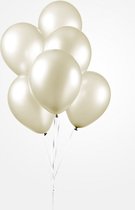 100 Parel ivoor ballonnen 30 cm.