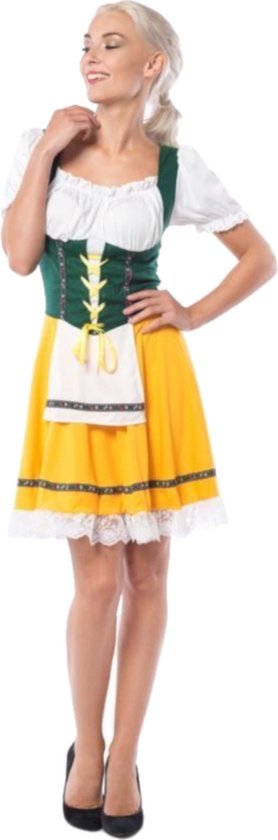 Tiroler Jurkje – Dirndl Kim - Oktoberfest kleding voor dames – Dirndl jurkje – Verkleedkleding voor dames kleur geel