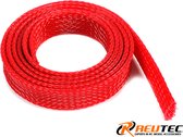 Revtec - Kabel beschermhoes - Gevlochten - 14mm - Rood - 1m