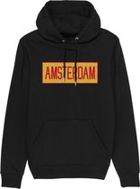 Fox Hoodie Unisex Amsterdam Gold Terry - Zwart - maat XS