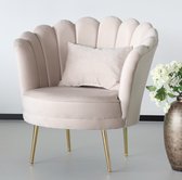 Fauteuil zitbank 1 persoons schelp lichtroze