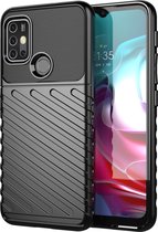 Motorola Moto G10 Hoesje - Mobigear - Groove Serie - TPU Backcover - Zwart - Hoesje Geschikt Voor Motorola Moto G10