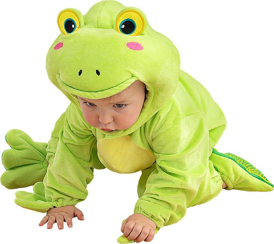 FUNIDELIA Kikker Kostuum voor baby - Maat: 69 - 80 cm - Groen