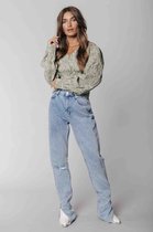 Colourful Rebel Livia Mid Rise Slit Denim - XL