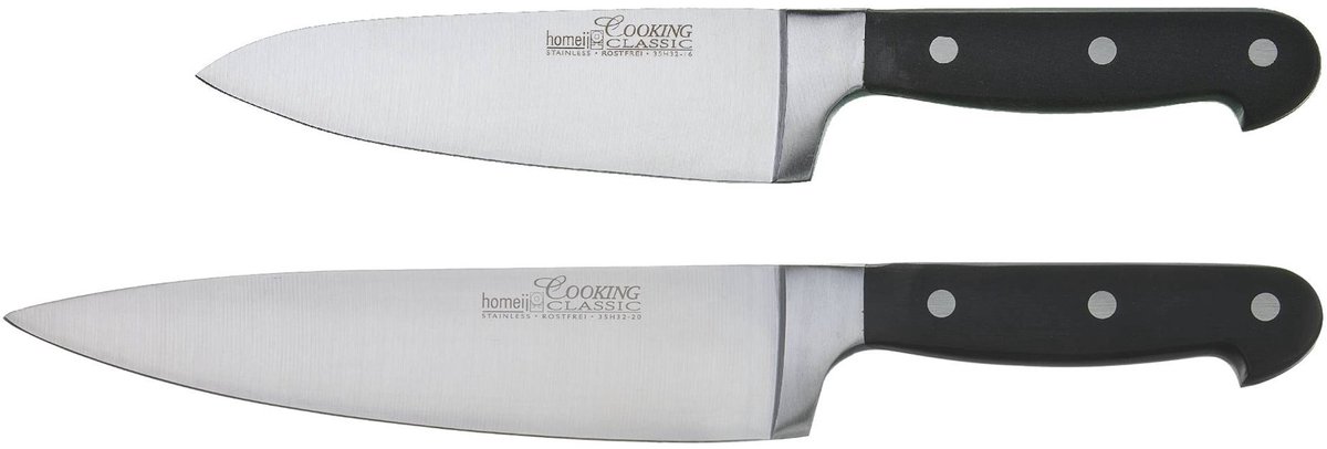 Homeij Cooking Classic Koksmessenset - 2-delig - RVS/POM - Giftbox