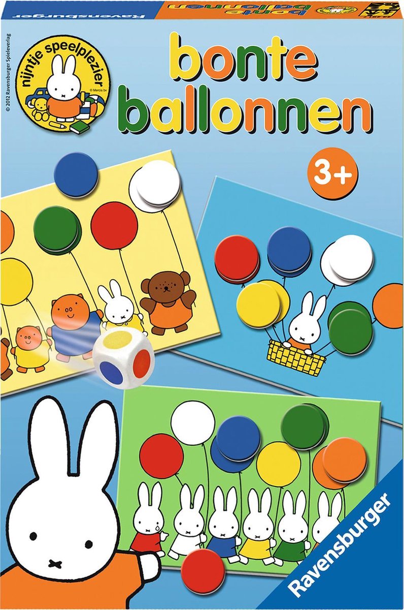 Ravensburger nijntje Bonte Ballonnen - Ballonnenspel - Educatief spel - Ravensburger