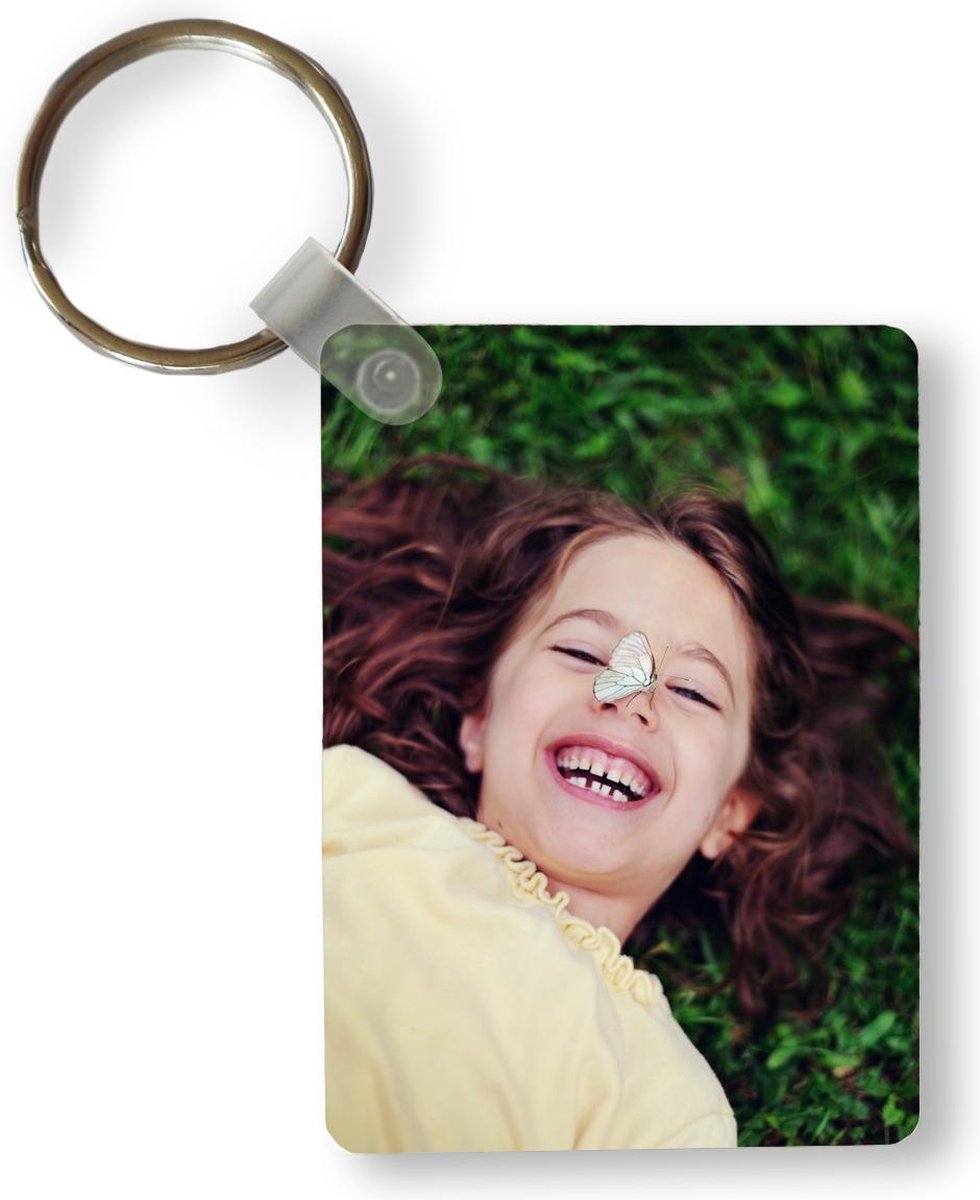 Porte-clés Fille Avec Lettre Initiale – Pendatif Papillon Et Paillettes, En Résine, Rose, Longueur 10 Cm - 4