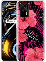 Realme GT Hoesje Tropical Flowers - Designed by Cazy