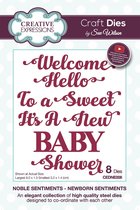 Creative Expressions Stans - Baby quotes - Diverse formaten - Set van 8