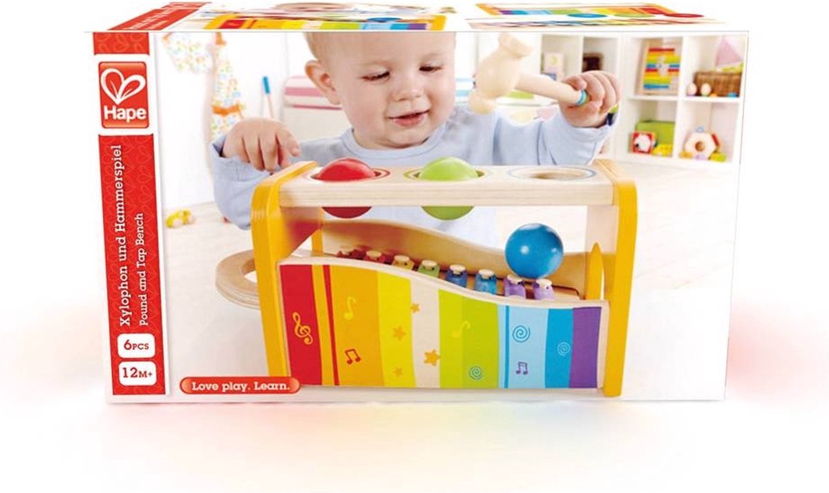 Hape Hamerbank met Xylofoon - Houten Muziekspeelgoed voor Peuters vanaf 12 Maanden — afbeelding 16
