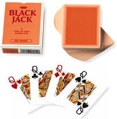 speelkaarten Black Jack 6,3 x 8,8 cm karton oranje