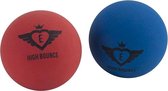 High Bounce ballen 6 cm blauw/rood 2 stuks