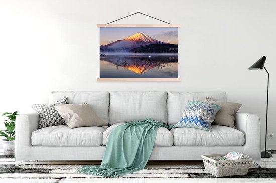 Affiche textielposter Mont Fuji du lac Yamanaka au Japon asiatique 150x100 cm