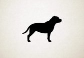 Staffordshire Bull Terrier - Stafford - Silhouette hond - XS - 18x28cm - Zwart - wanddecoratie