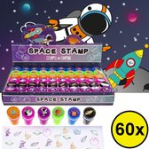 Decopatent® Uitdeelcadeaus 60 STUKS Space / Ruimtevaart Stempels - Traktatie Uitdeelcadeautjes voor kinderen - Speelgoed Traktaties