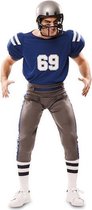 verkleedpak American Football blauw 2-delig maat M/L