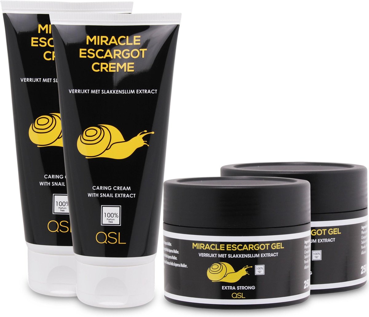 QSL | Combideal - Miracle escargot gel 2 x 250ml - Miracle escargot crème 2 x 200ml