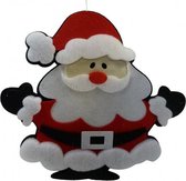 hanger kerstman 46 x 45 cm vilt wit/rood/zwart