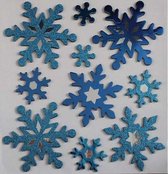 raamstickers sneeuwvlokken 38 x 31 cm PVC blauw