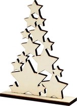 sterrenkerstboom 19,6 x 14,7 cm naturel