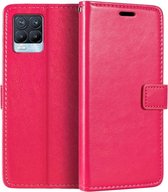 Realme 8 Pro - Bookcase Roze - portemonee hoesje