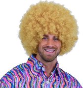 pruik Super afro unisex blond one-size