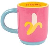 mok No Bad Days 300 ml keramiek roze/geel