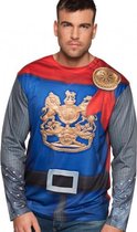shirt Ridder heren polyester rood/blauw maat XL