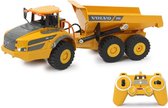 knikdumper RC Volvo A40G 39,5 x 13,2 cm rubber geel