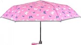 paraplu Butterfly 52 x 91 cm fiberglass roze/paars