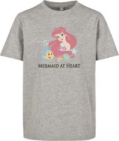 Disney Ariel La Petite Sirène Kinder T - shirt - Kids 146- sirène à coeur Grijs