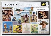 Scouting – Luxe postzegel pakket (A6 formaat) : collectie van 100 verschillende postzegels van scouting – kan als ansichtkaart in een A6 envelop - authentiek cadeau - kado - gesche