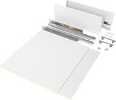 Emuca Set lade Vertex voor keuken of bad inclusief panelen, zacht sluiten, 500x178mm, module 600mm, staal, antracietgrijs