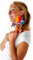 oorbellen Holland polyester oranje/rood/wit/blauw