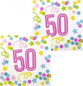 servetten 50 jaar 33 cm papier 12 stuks