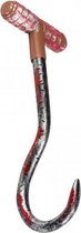 vleeshaak Horror 34 cm polyetheen bruin/rood