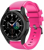 Strap-it Watch 4 & Watch 5 bandje - Samsung Galaxy Watch 4 Classic 42mm siliconen bandje - knalroze - Geschikt voor Samsung Galaxy Watch 5 Pro – 44mm – 40mm & Galaxy Watch 4 40mm,