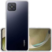 Hoes Geschikt voor OPPO Reno 4Z Hoesje Cover Siliconen Back Case Hoes - Transparant
