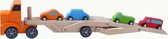 autotransporter 31 cm hout oranje/oranje