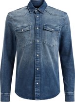 WE Fashion Heren denim overhemd van jog denim