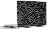 Laptop sticker - 15.6 inch - Panterprint - Patroon - Grijs - 36x27,5cm - Laptopstickers - Laptop skin - Cover
