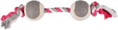 Flamingo katoen jim knoopbeen duotennis fuchsia/wit/grijs - 37 x 14,5 x 14,5cm