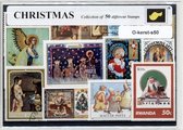 Kerstmis – Luxe postzegel pakket (A6 formaat) : collectie van 50 verschillende postzegels van Kerstmis – kan als ansichtkaart in een A6 envelop - authentiek cadeau - kado - geschen