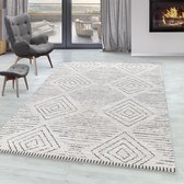 Modern berber-look vloerkleed Taznaxt - crème 5106 - 160x230 cm