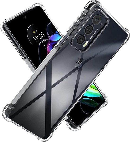 thumbnail: étui TPU Transparent Dégradé Coque Motorola Edge 20 Pro - Protection Verre Trempé - TPU Transparent - Cadre Coloré étui TPU Anti-choc