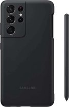 Samsung Galaxy S21 Ultra Silicone Cover + S Pen - Zwart