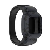 Voor Garmin Vivofit JR3 vervangende horlogeband zonder gesp met siliconenprint, maat: S (camouflagegrijs)